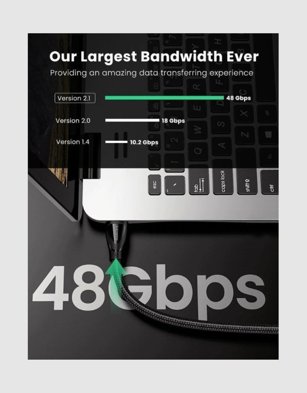 Ugreen - UGREEN 8K HDMI Cable 2m 48Gbps HDR 8K 60Hz