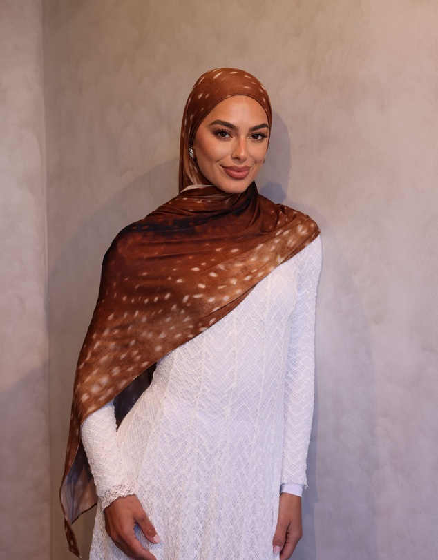 Mod Squad - Jersey Printed Hijab - Amber dusk