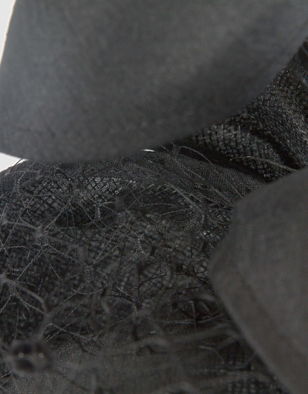 Max Alexander - Black Pillbox with Veil Fascinator