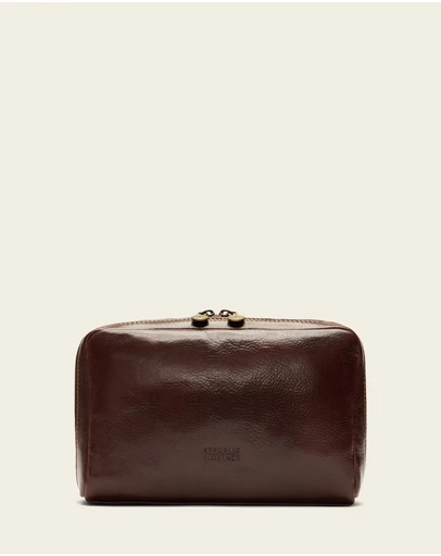 Republic of Florence - Primo Brown Toiletry Bag