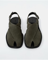 COS - Crossover Leather Slingback Sandals - Women's