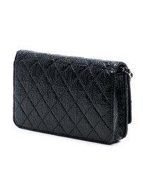 Pre-Loved by Azura Reborn - Pre-Loved CC Quilted Crinkled Patent Wallet On Chain