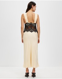 Third Form - Visions Lace Deep V Maxi Dress