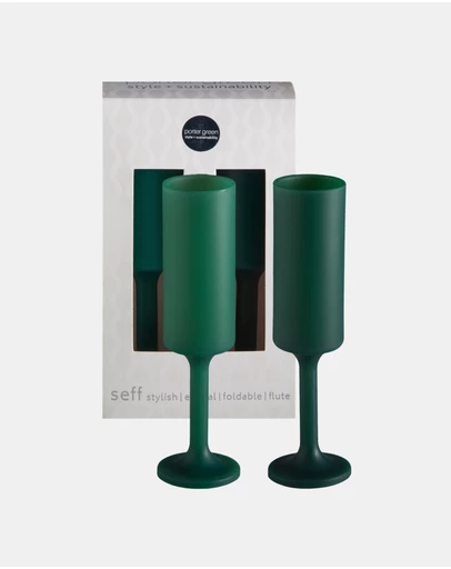 porter green - seff | silicone unbreakable champagne flutes
