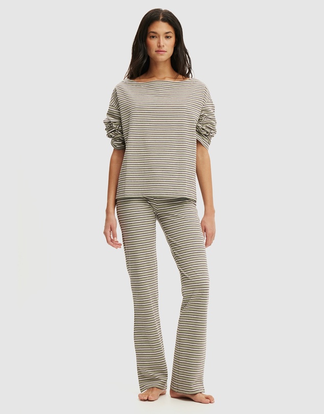 Cotton On Body - Dreamy Soft Flare Pants Boatneck Long Sleeve Set