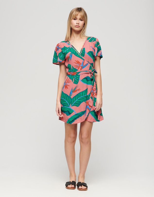 Superdry - Printed Mini Wrap Dress