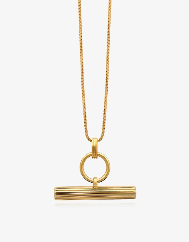 Rachel Jackson - T-Bar Gold Necklace