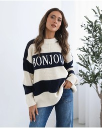 Esther & Co - Alisson Knit - Navy Multi