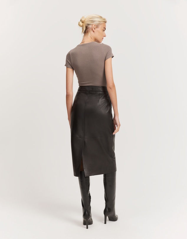 Country Road - Leather Column Skirt