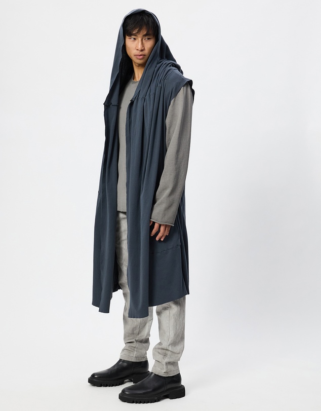 Surrounded By Ghosts - The Natrolite Hooded Rib Knit Sleeveless Cardigan