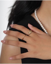 Elli Jewelry - Ring Claddagh Heart Love Friendship in 925 Sterling Silver Gold Plated