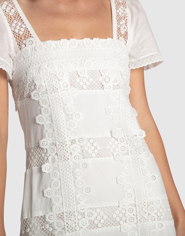 Belle & Bloom - The Wild Rose Hour Lace Midi Dress