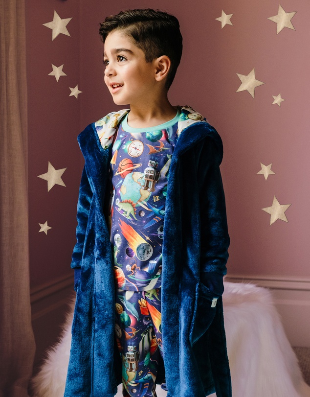 Fleur Harris - Cosy Robe in Navy