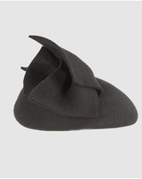 Max Alexander - Winter Black Felt Pillbox with Bow