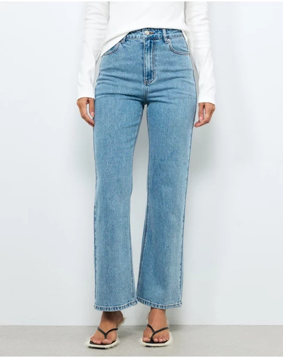 AERE - High Rise Stretch Straight Jeans