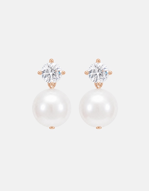 Stephanie Browne - Remy Earrings 12mm Pearl