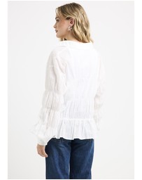 Subtitled - Chicago Shirred Long Sleeve Shirt