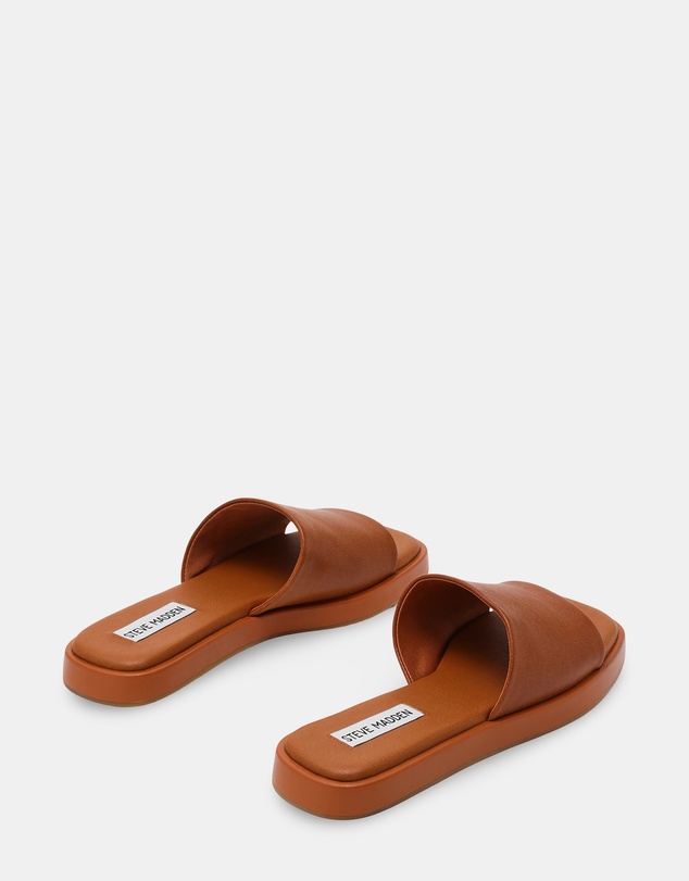 Steve Madden - Holmes Cognac Leather Sandals