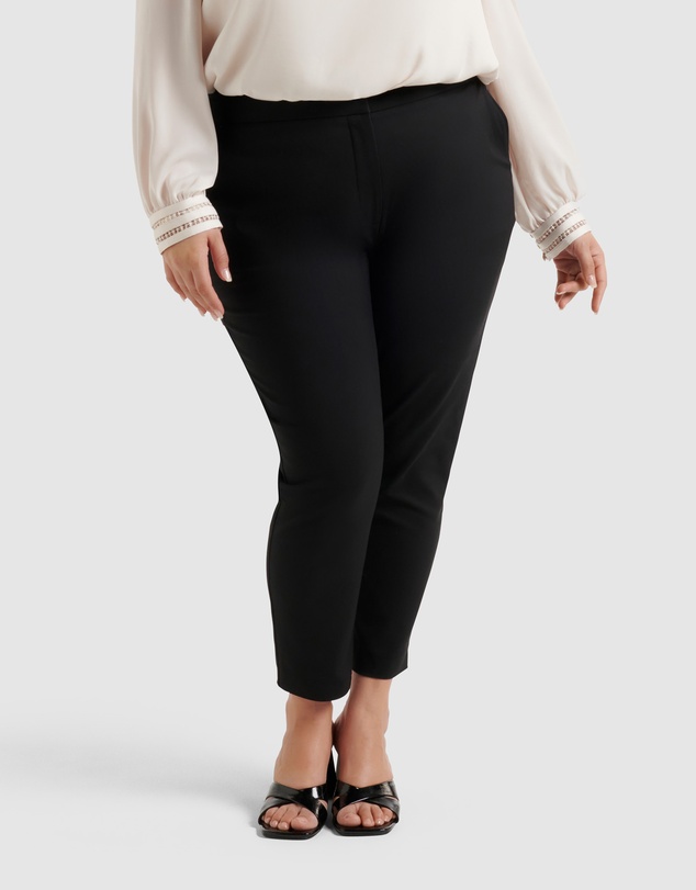 Forever New Curve - Audrey Curve High Waist Cropped Pants