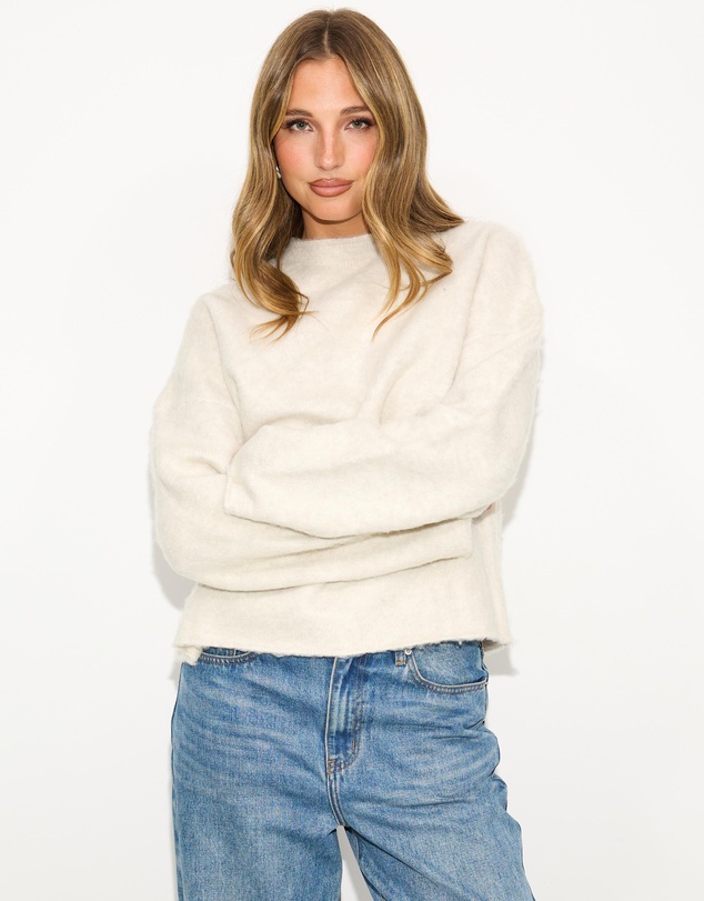 Dazie - Talia Fluffy Knit Jumper