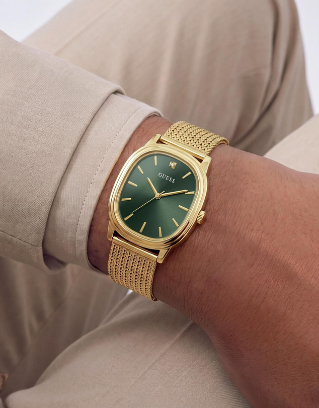 GUESS - GUESS Mens Gold-Tone Analogue Watch