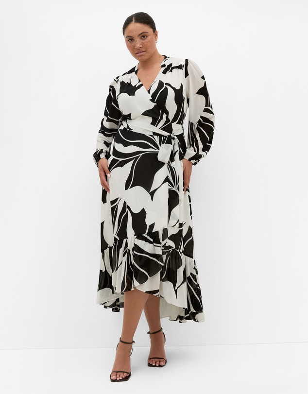 City Chic - Enthral Me Print Maxi Dress