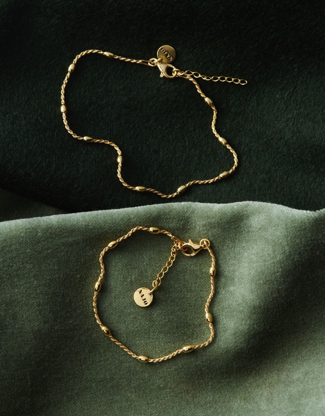 Najo - Cassiopeia Yellow Gold Anklet (23cm+ext)