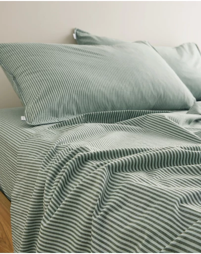 Country Road - Brae Australian Cotton Stripe King Flat Sheet