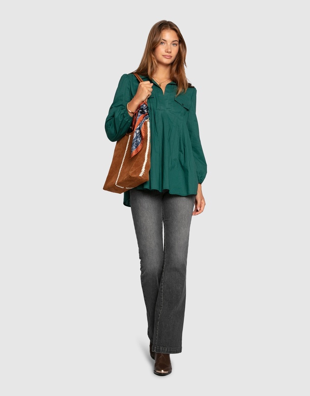 Belle & Bloom - Catch Feelings Pintuck Shirt