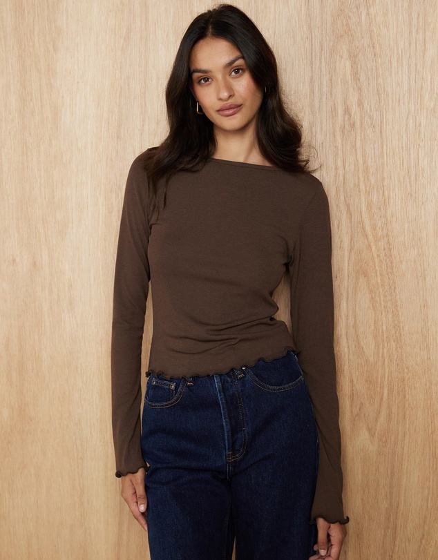 Atmos&Here - Bianca Ribbed Detailed Top