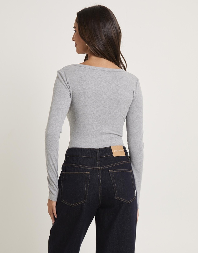 General Pants Co. Basics - Soft Knit Rib Button Bodysuit