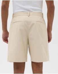 AERE - Pleated Cotton Tailored Shorts