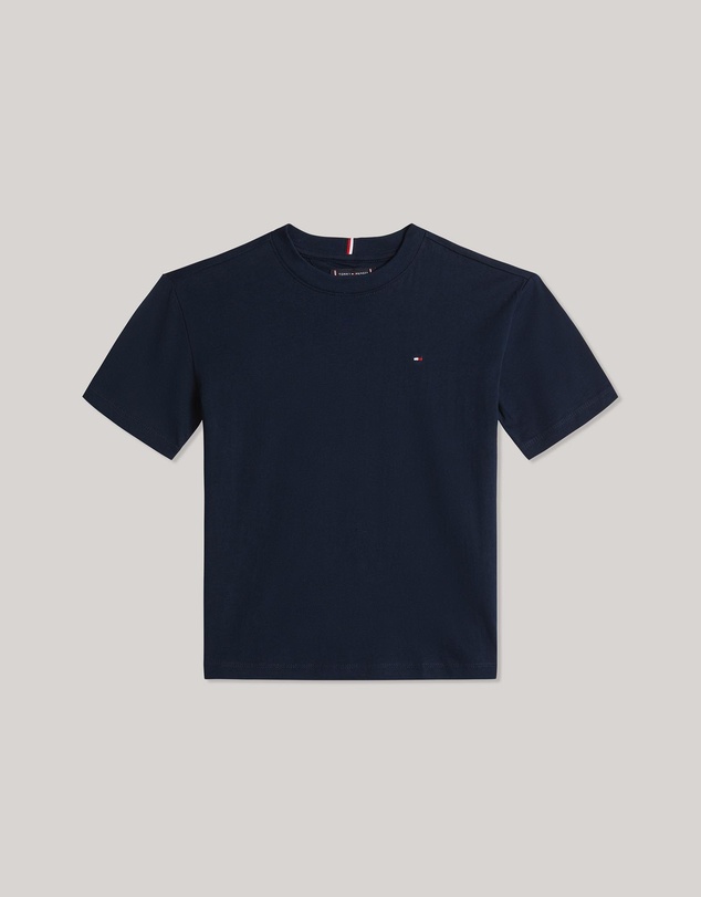 Tommy Hilfiger - Flag Embroidery Crew Neck T-Shirt - Kids