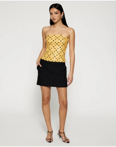Lover - Astrid Sequin Strapless Top