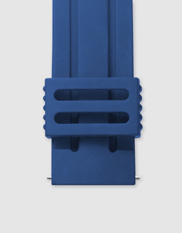 Maxum - Prince Band - Blue Silicone With Silver Tone Buckle