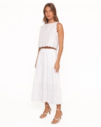 Petal & Pup - Heather Maxi Skirt Set - White