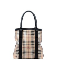 Pre-Loved by Azura Reborn - Pre-Loved Haymarket Check Coated Canvas Vertical Tote