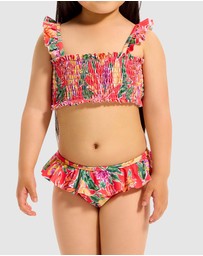 Seafolly - Hot House Melon Shirred Bikini - Kids