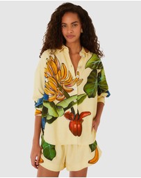 Farm Rio - Banana Grapes Yellow Shorts