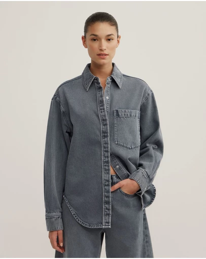 Witchery - Boxy Long Sleeve Denim Shirt