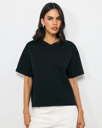 AERE - Short Sleeve V Neck T-Shirt