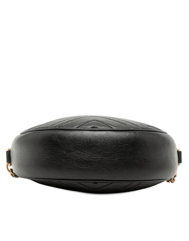 Pre-Loved by Azura Reborn - Pre-Loved Mini GG Marmont Matelasse Leather Round Crossbody