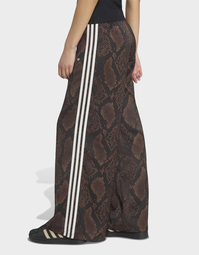 adidas Originals - SATIN SNAKE PRINT WIDE LEG TRACK PANTS Womens