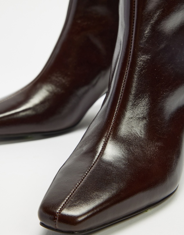 AERE - Isabel Heeled Leather Ankle Boots