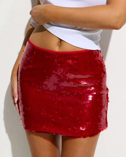 Dazie - Spritz Hour Sequin Mini Skirt