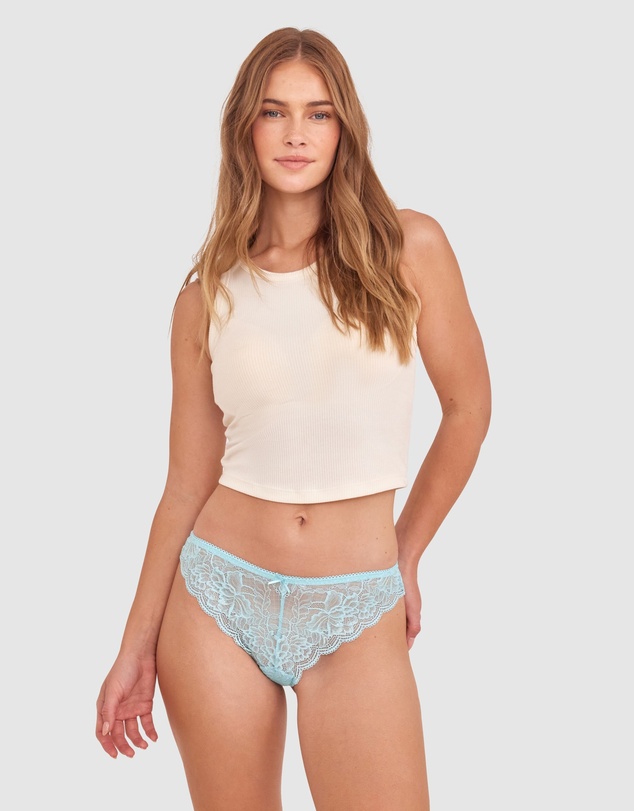 Bras N Things - Romance Brazilian Knicker-Sky Blue