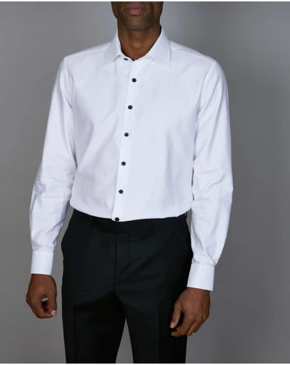 Abelard - Bottone Nero Evening Slim Fit Shirt