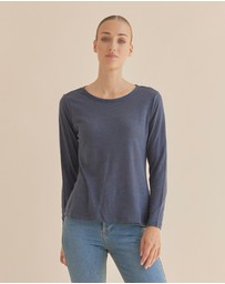 Amelius - Priya Long Sleeve Linen Jersey Top