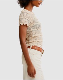Free People - Angelina Lace Tee