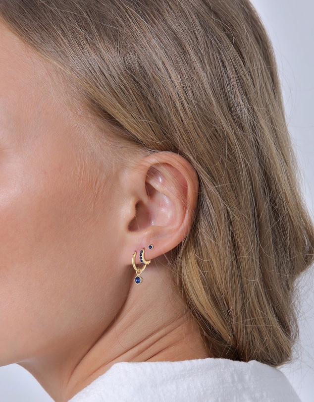 Elli Jewelry - Crystal Earring Set in Gold-Plated 925 Silver